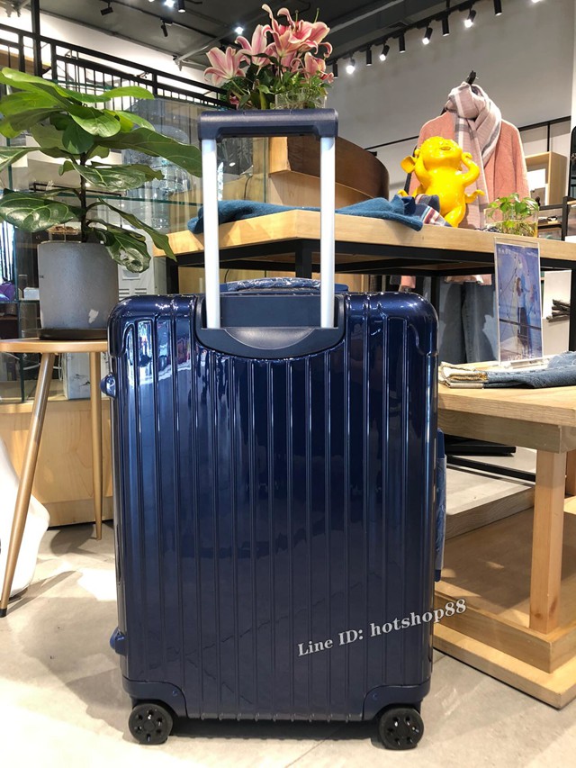 RIMOWA行李箱四輪拉杆箱 essential最新系列 日默瓦純PC高端拉杆箱 藍色 gdx1233